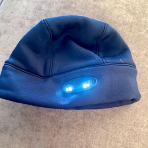 Unisex OSFM L.L.Bean Navy Blue Flashlight Headlight Pathfinder Beanie Skull Cap